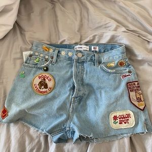 Re/Done embellished shorts NWT
